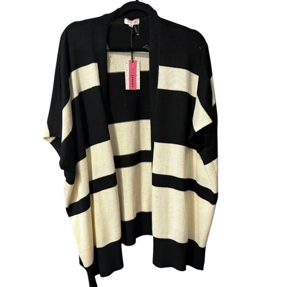 Andrée by Unit Striped Kimono Poncho Cardigan - Picture 3 of 6